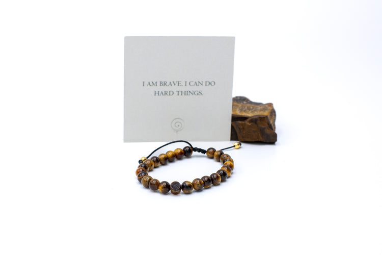 Brave Bracelet - Tiger Eye - Stone charm - child