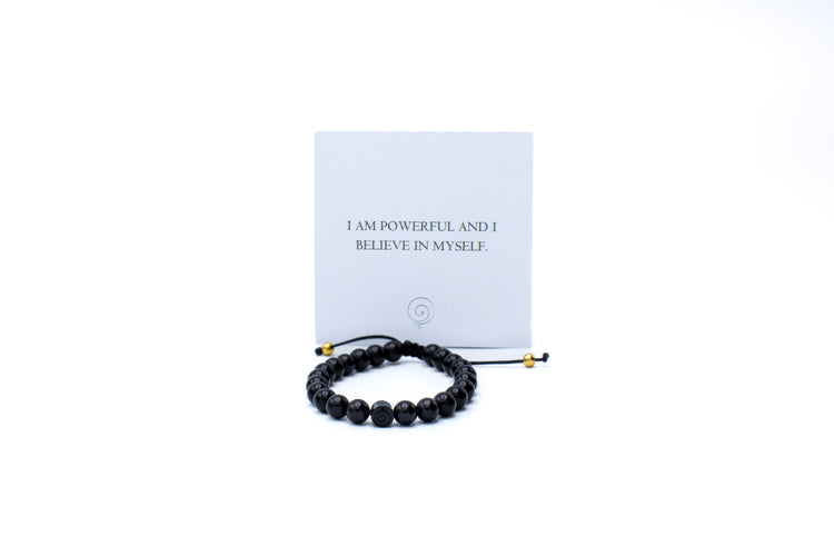 Protected Bracelet - Onyx - Onyx Stone Charm - child