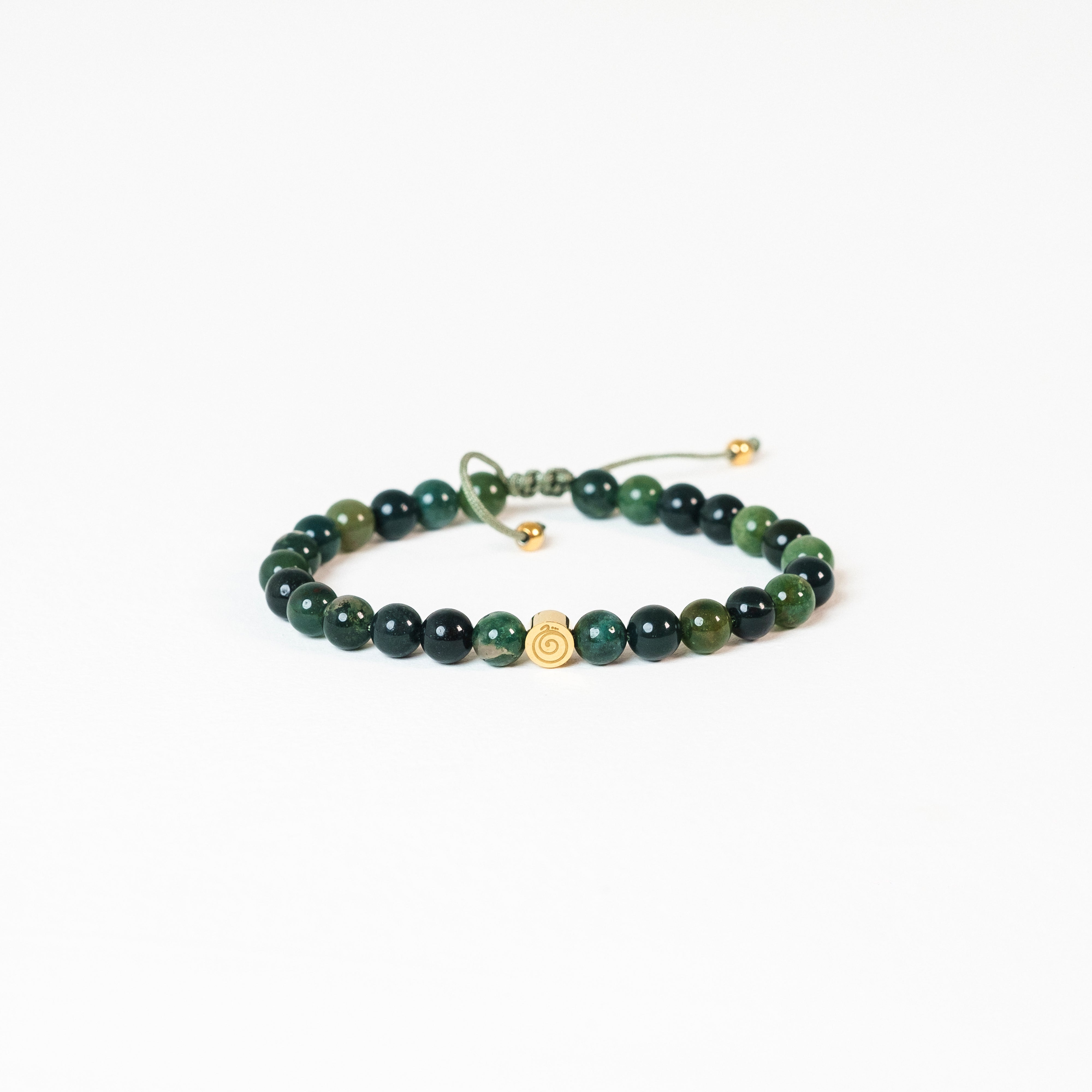 Green Moss Agate Health Bracelet - Child/Teen