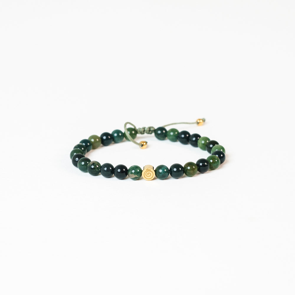 Healing | Green Moss Agate Bracelet – Adult