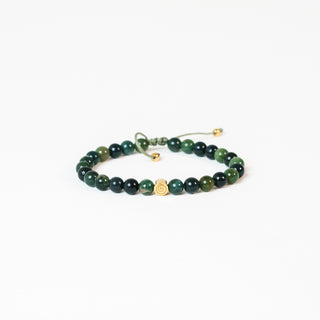 Green Moss Agate Crystal Reminder Bracelet – Healing | Adult