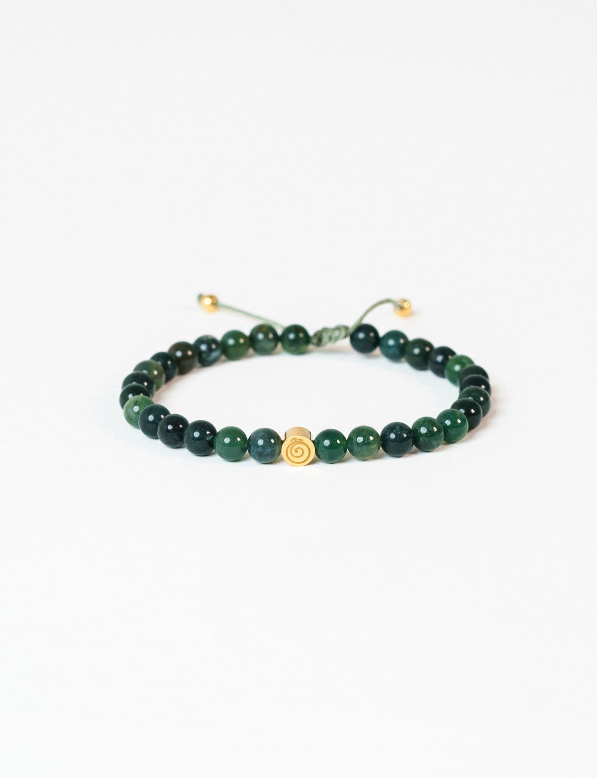 Green Moss Agate Crystal Reminder Bracelet – Healing | Men