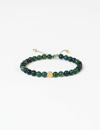 Green Moss Agate Crystal Reminder Bracelet – Healing | Men