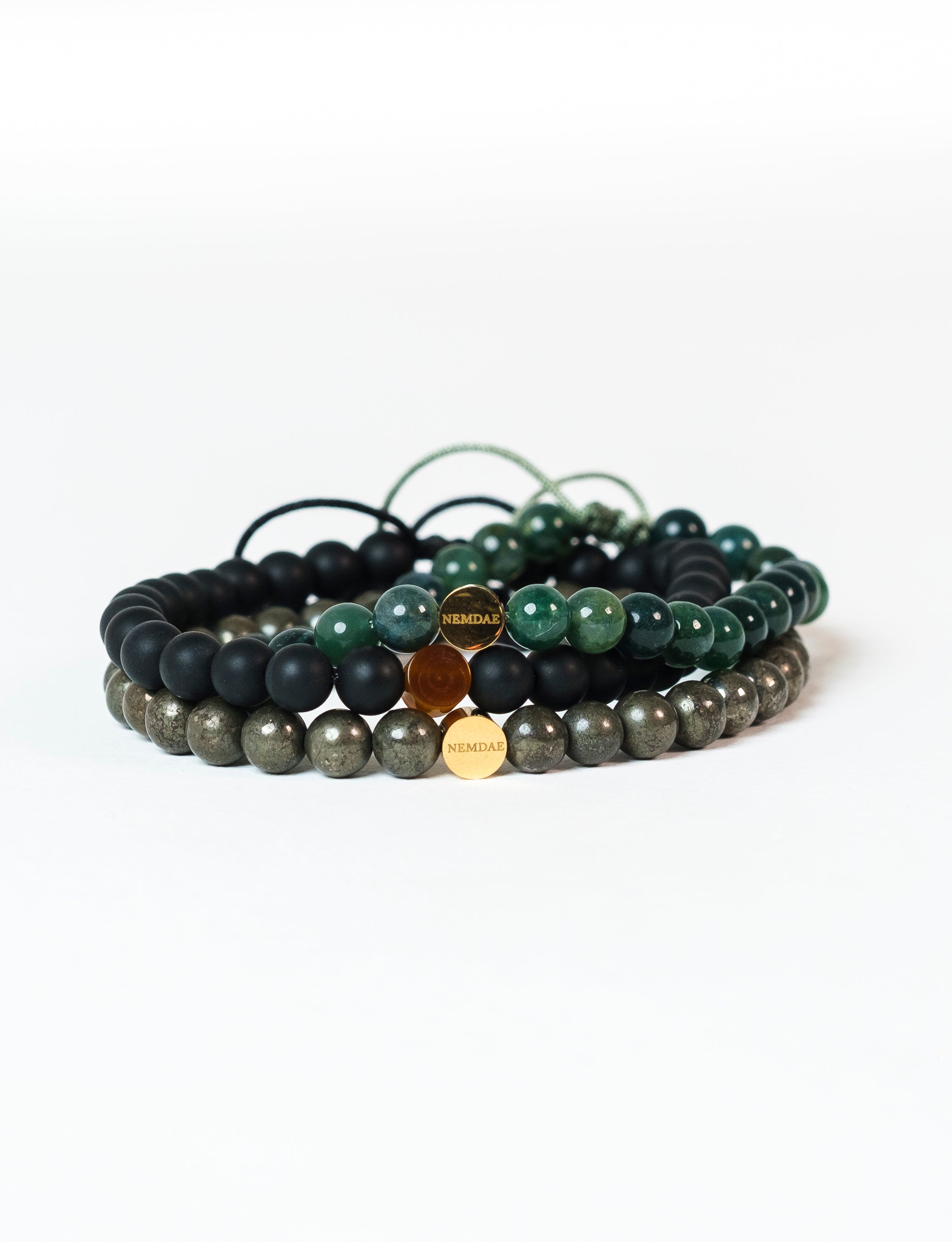 Green Moss Agate Health Bracelet - Men's Edition