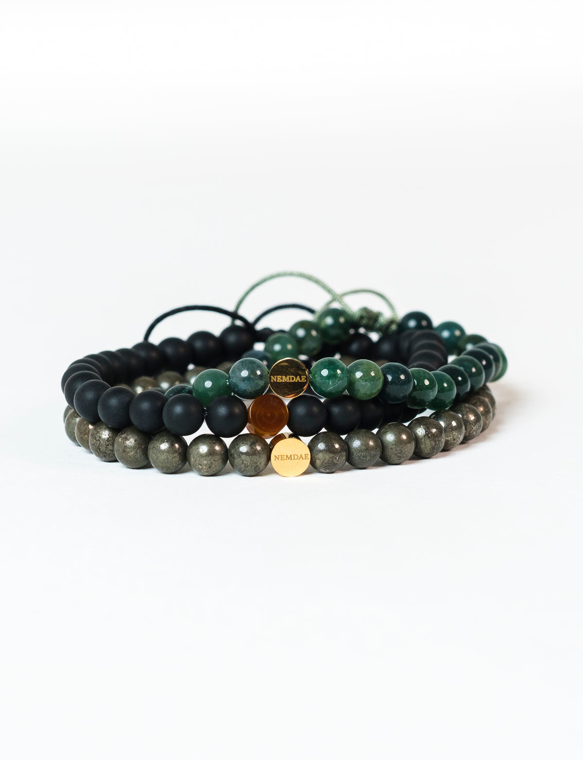 Green Moss Agate Crystal Reminder Bracelet – Healing | Men