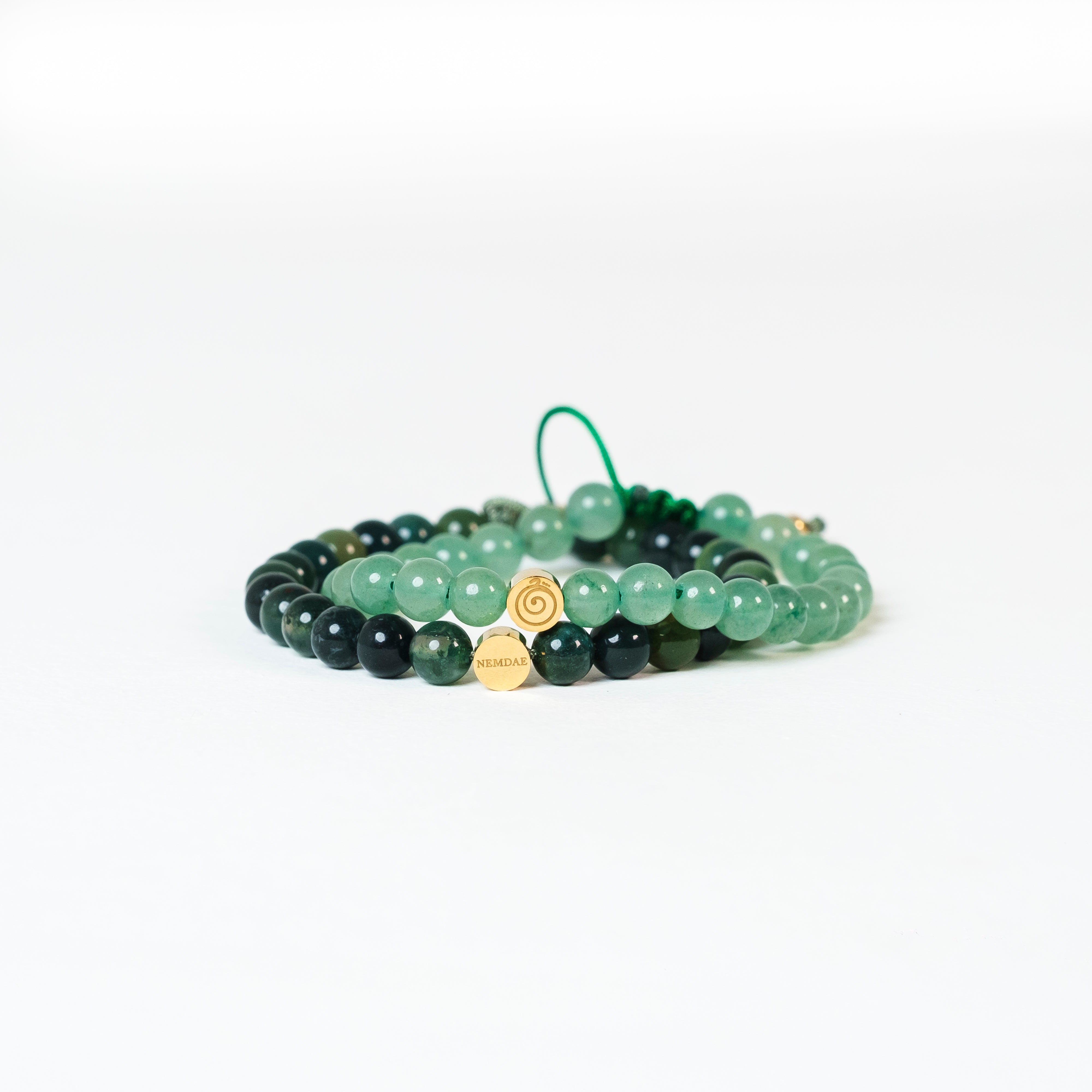 Green Moss Agate Health Bracelet - Child/Teen