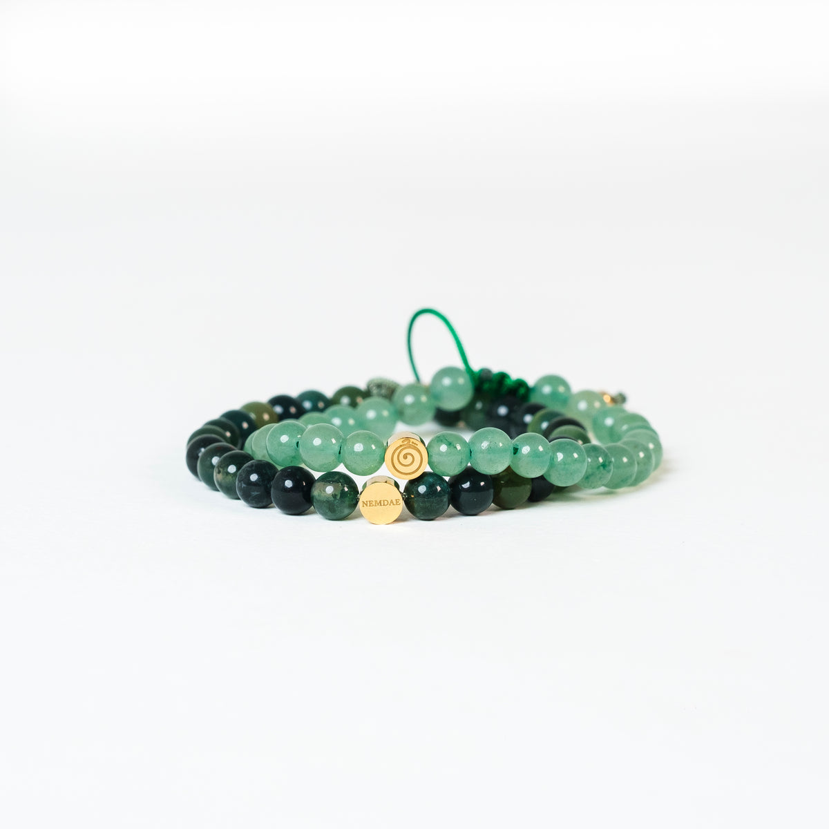 Green Moss Agate Crystal Reminder Bracelet – Healing | Adult