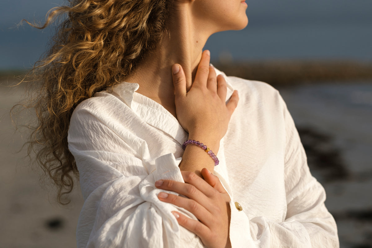 Amethyst Crystal Reminder Bracelet – Calm | Adult