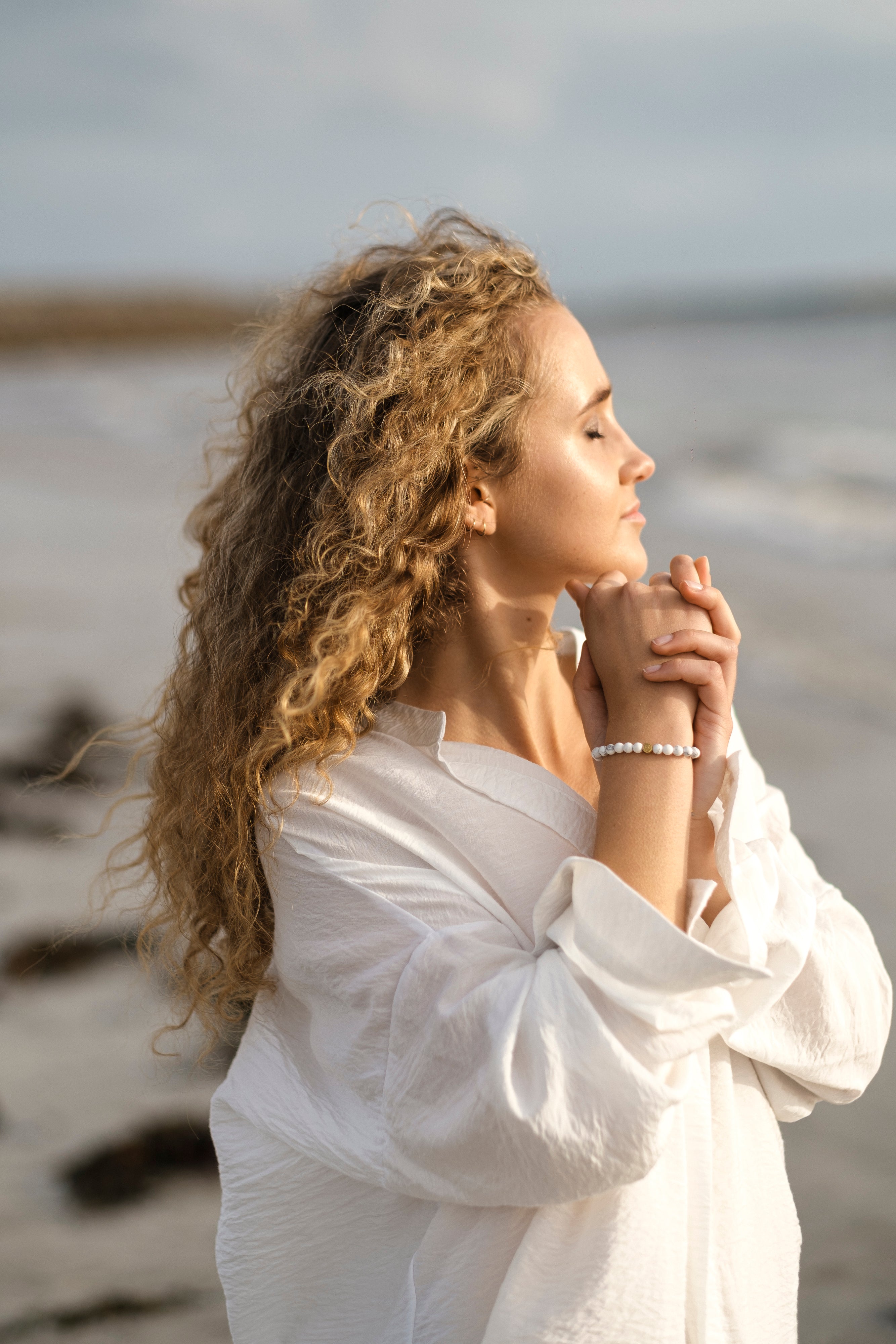 White Howlite Serenity Bracelet - Mom & Me Set