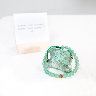 Green Aventurine Crystal Reminder Bracelet – Joy | Adult
