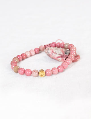 Rhodonite Crystal Reminder Bracelet – Self-Love | Adult