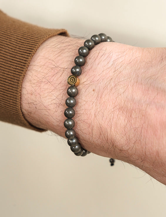 Pyrite Wealth Bracelet - Men's Edition