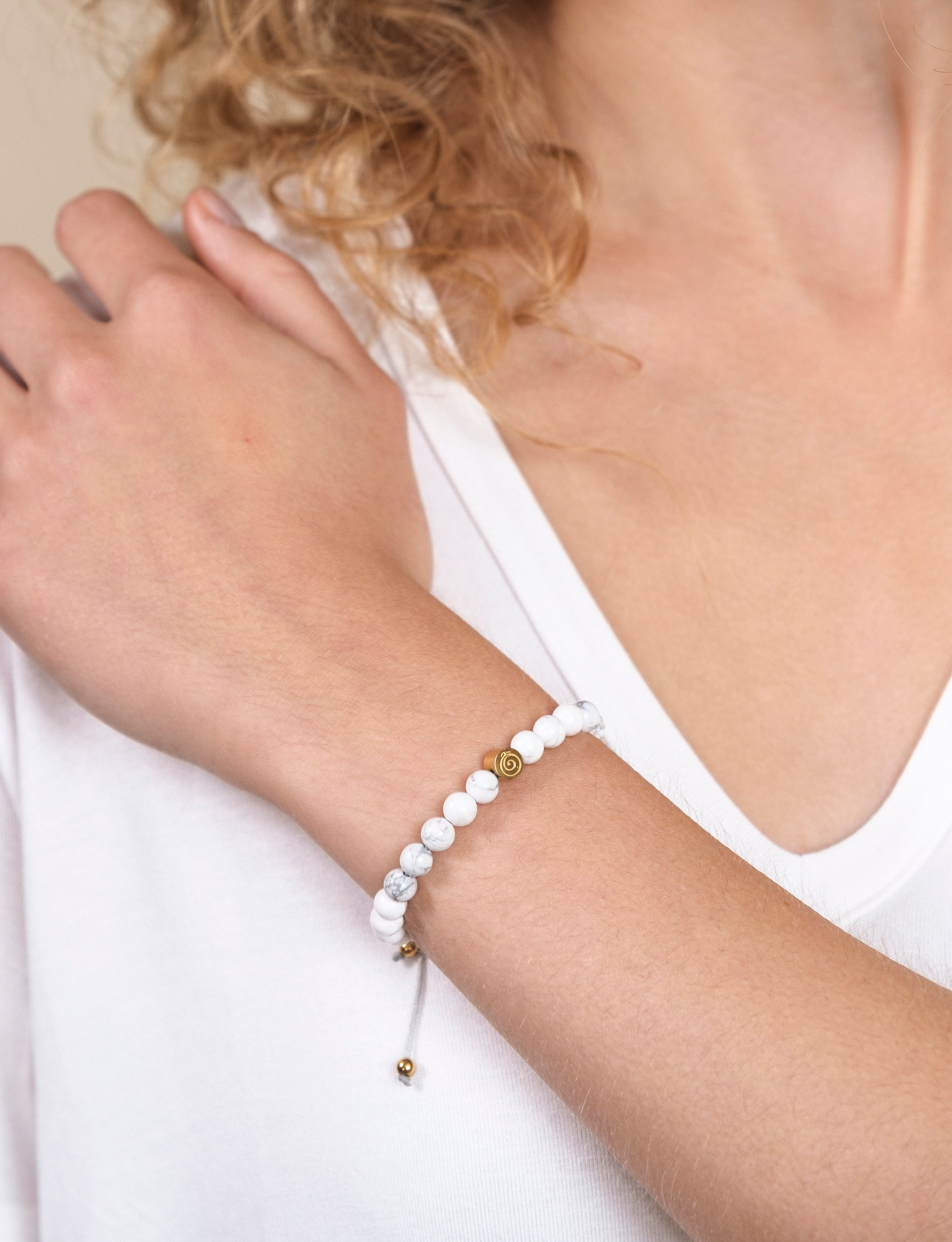 White Howlite Serenity Bracelet - Adult