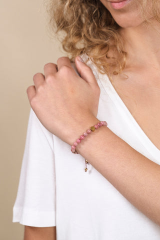 Rhodonite Crystal Reminder Bracelet – Self-Love | Adult
