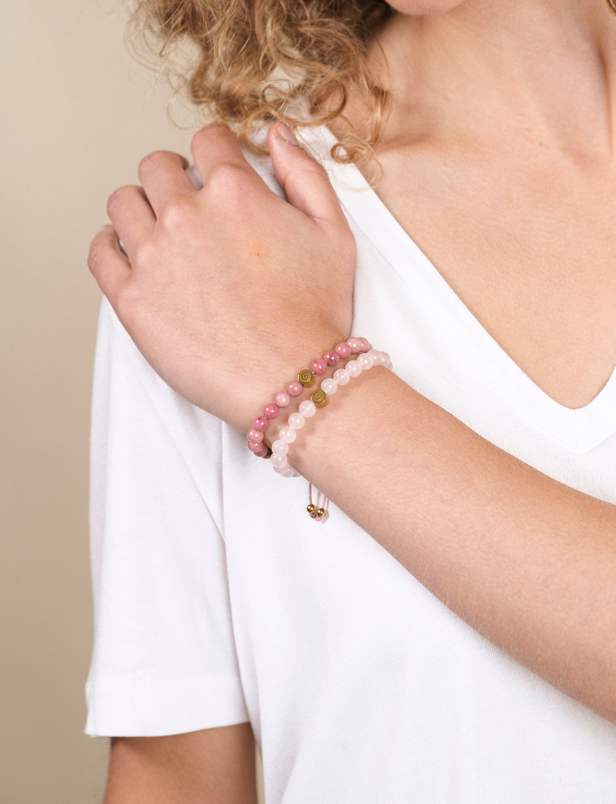 Rhodonite Crystal Reminder Bracelet – Self-Love | Adult