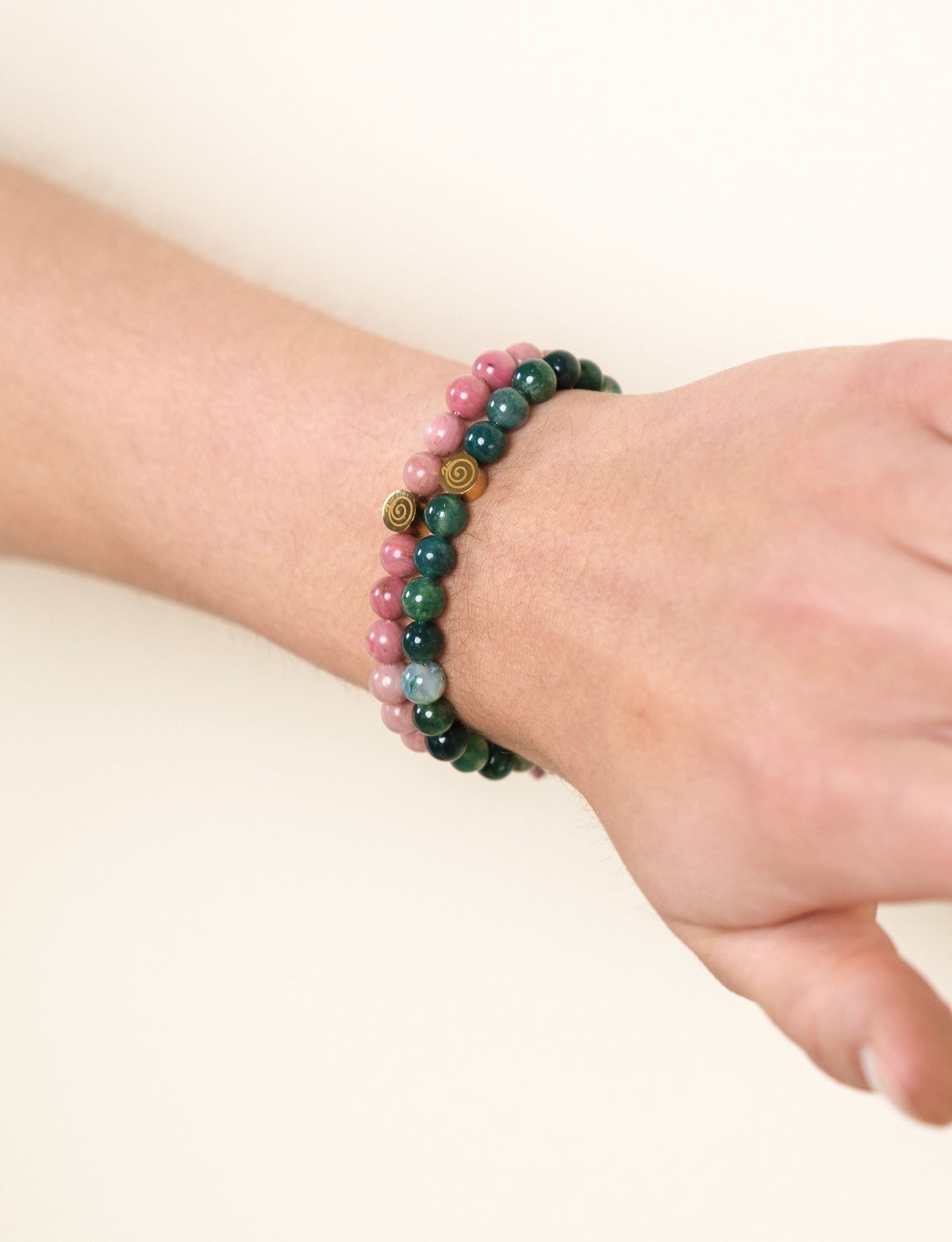 Green Moss Agate Crystal Reminder Bracelet – Healing | Adult