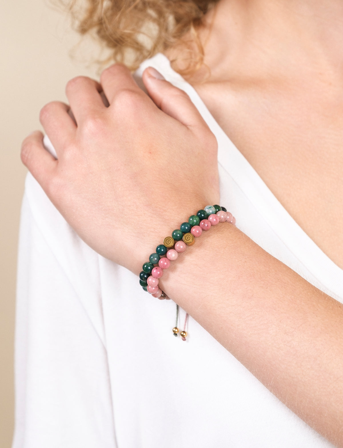 Rhodonite Crystal Reminder Bracelet – Self-Love | Adult