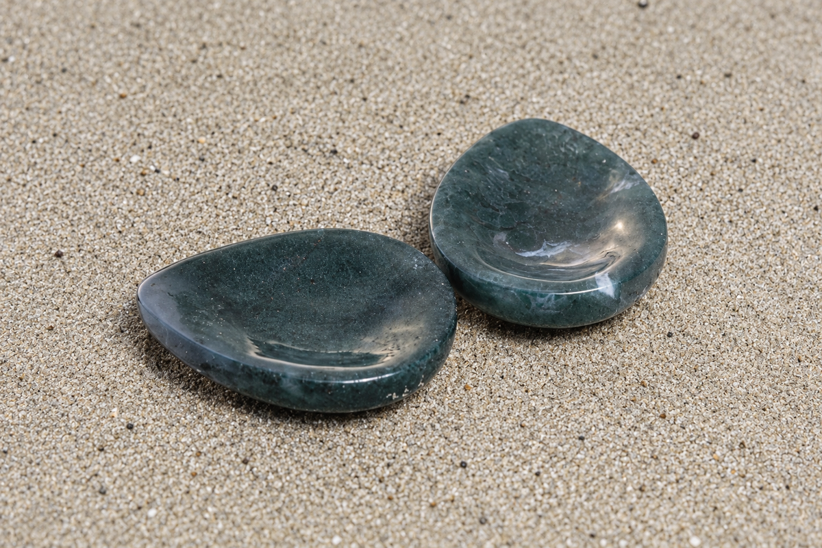 Green Moss Agate Thank You Stone - Healing