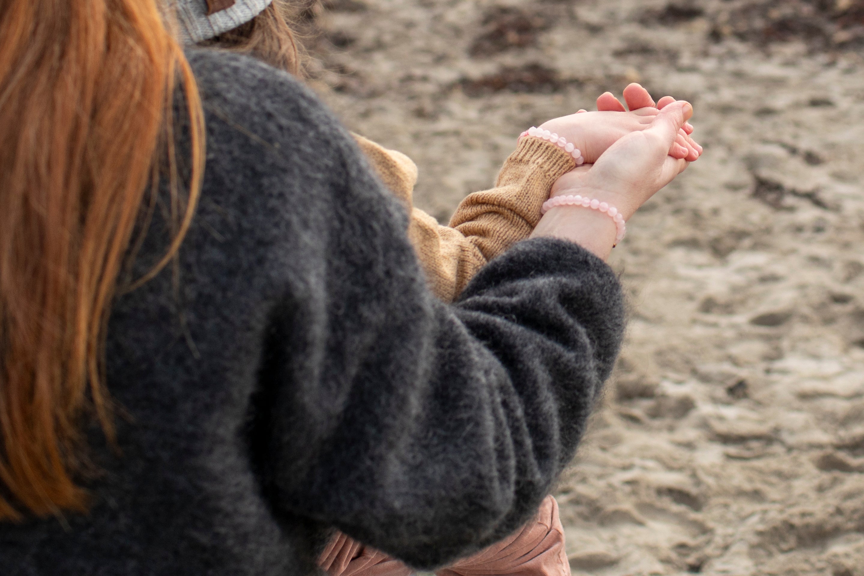 Rose Quartz Love Bracelet - Mom & Me Set