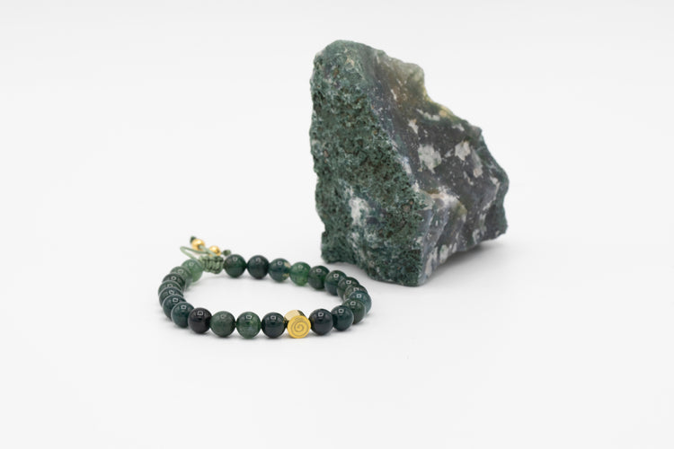 Healthy Bracelet - Green Moss Agate