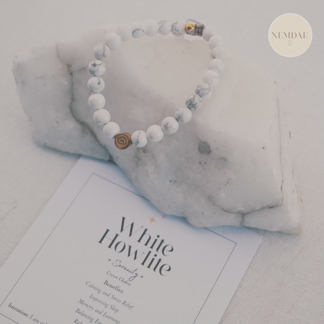 White Howlite Serenity Bracelet - Adult