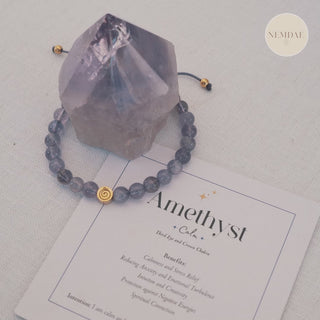 Amethyst Crystal Reminder Bracelet – Calm | Adult